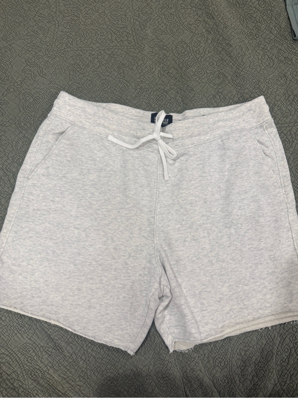 Hollister Light Gray Drawstring Athletic Shorts
